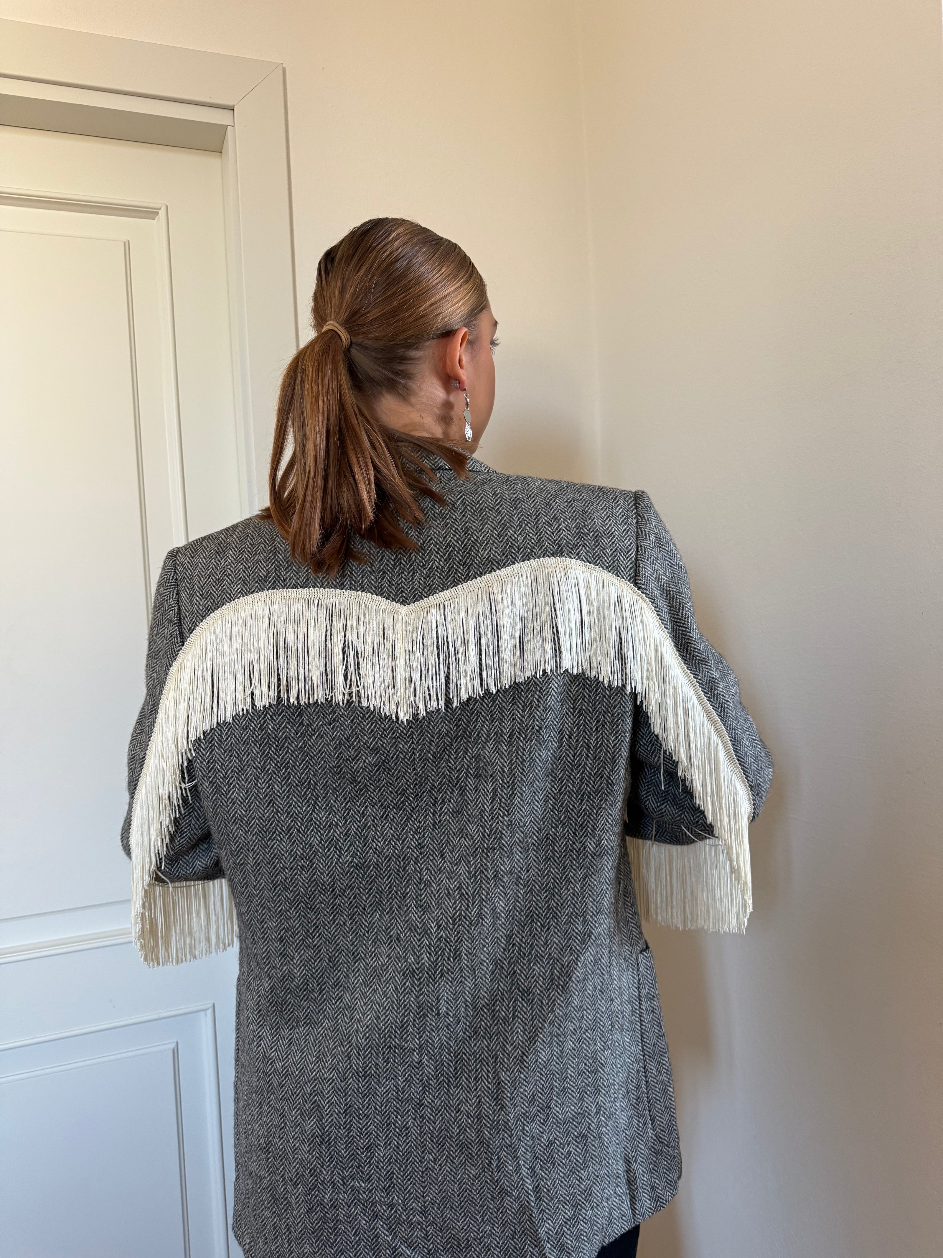 MARTA - Blazer vintage spina di pesce