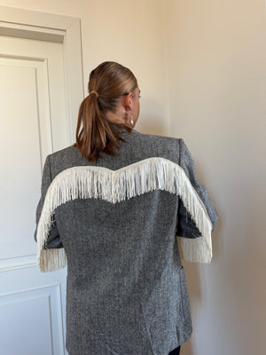 MARTA - Blazer vintage spina di pesce