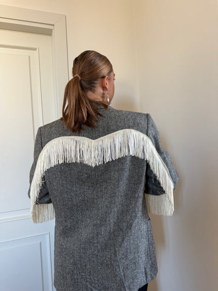 MARTA - Blazer vintage spina di pesce