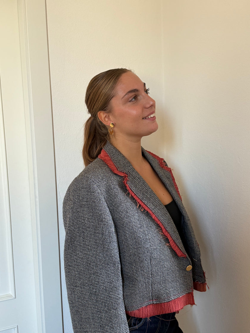 GIULIA- blazer vintage mini quadri