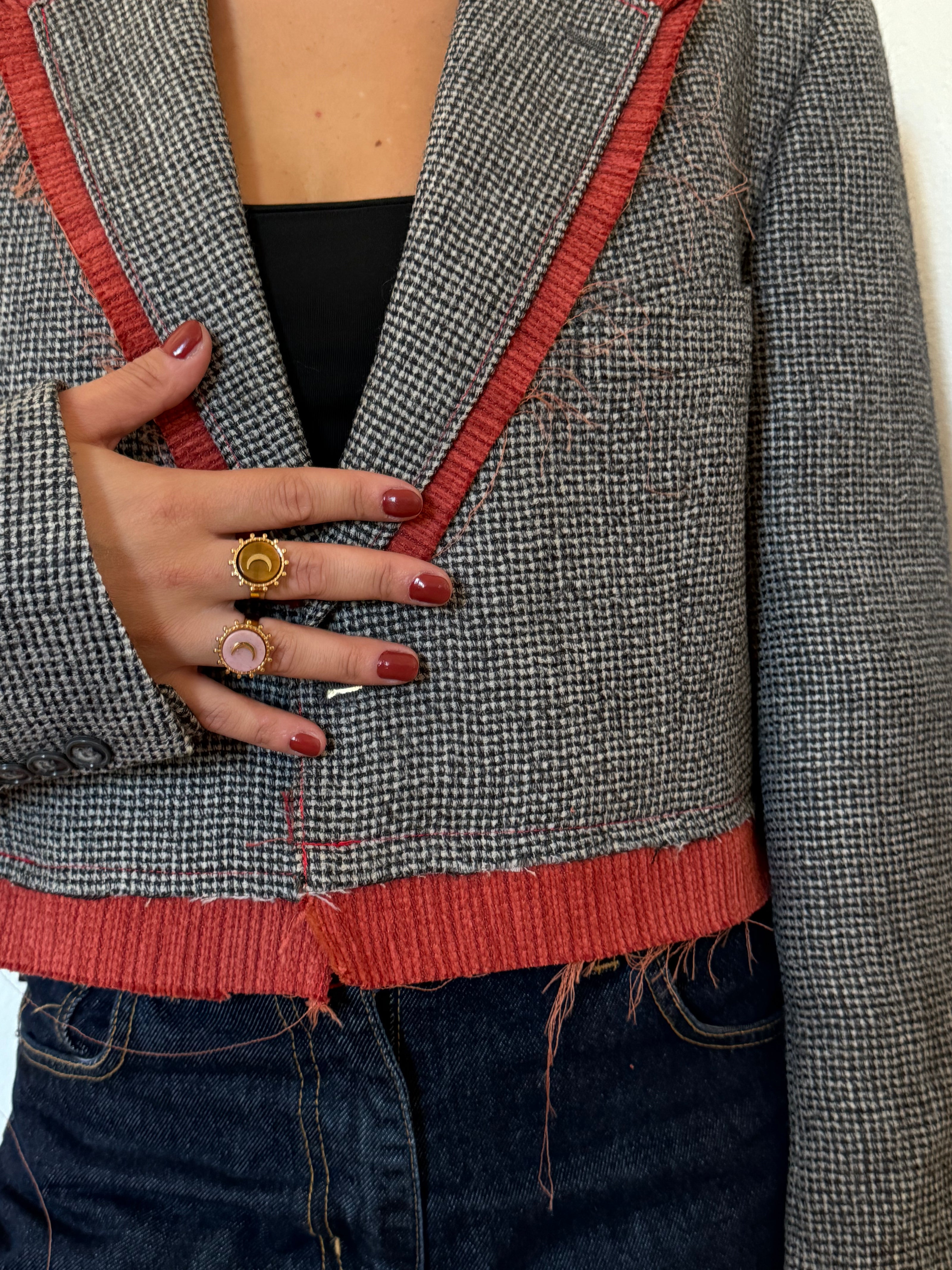 GIULIA- blazer vintage mini quadri