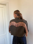 SARA- blazer vintage spina di pesce marrone