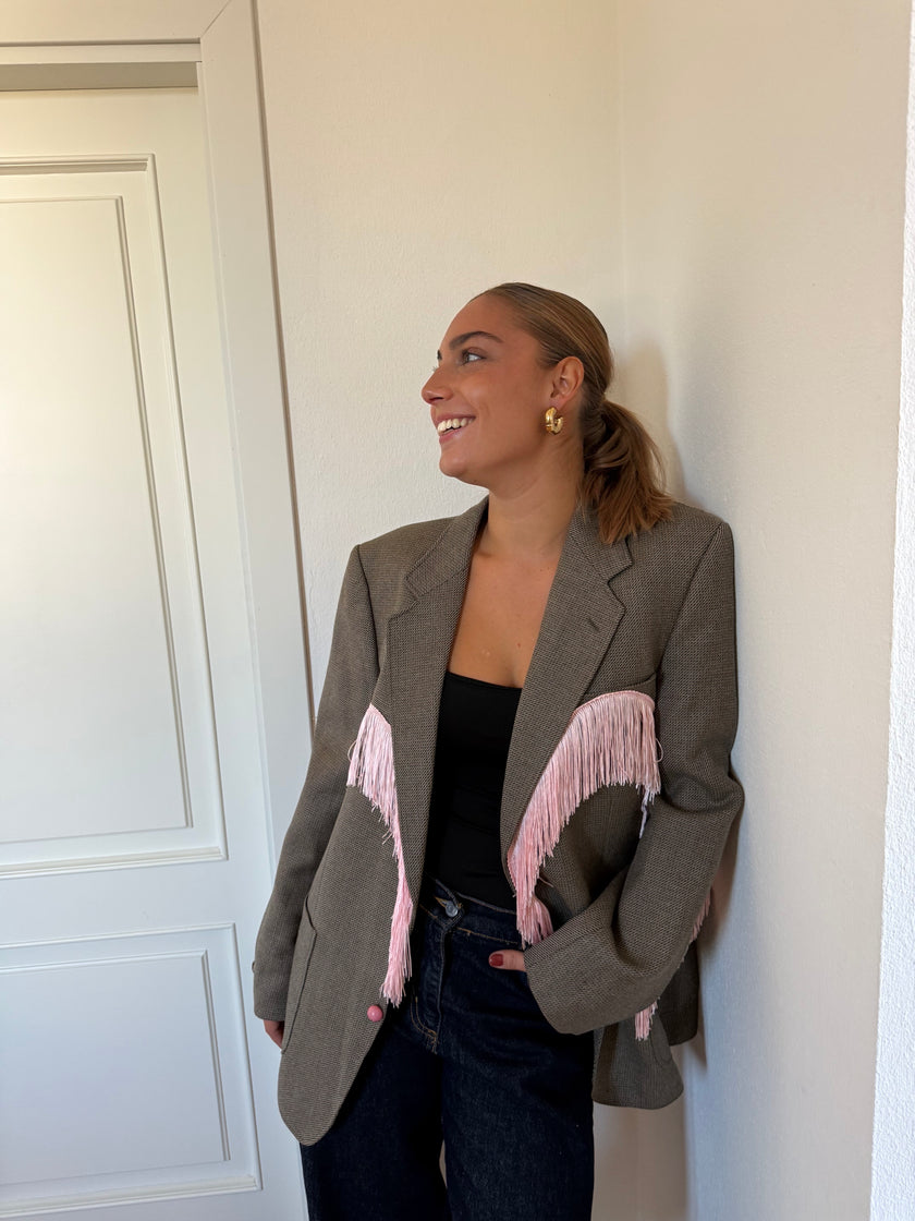 VIRGINIA- blazer vintage pied-de-poule