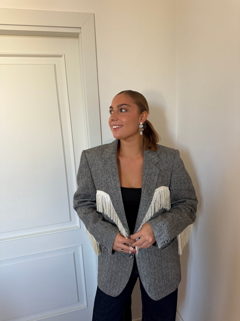 MARTA - Blazer vintage spina di pesce