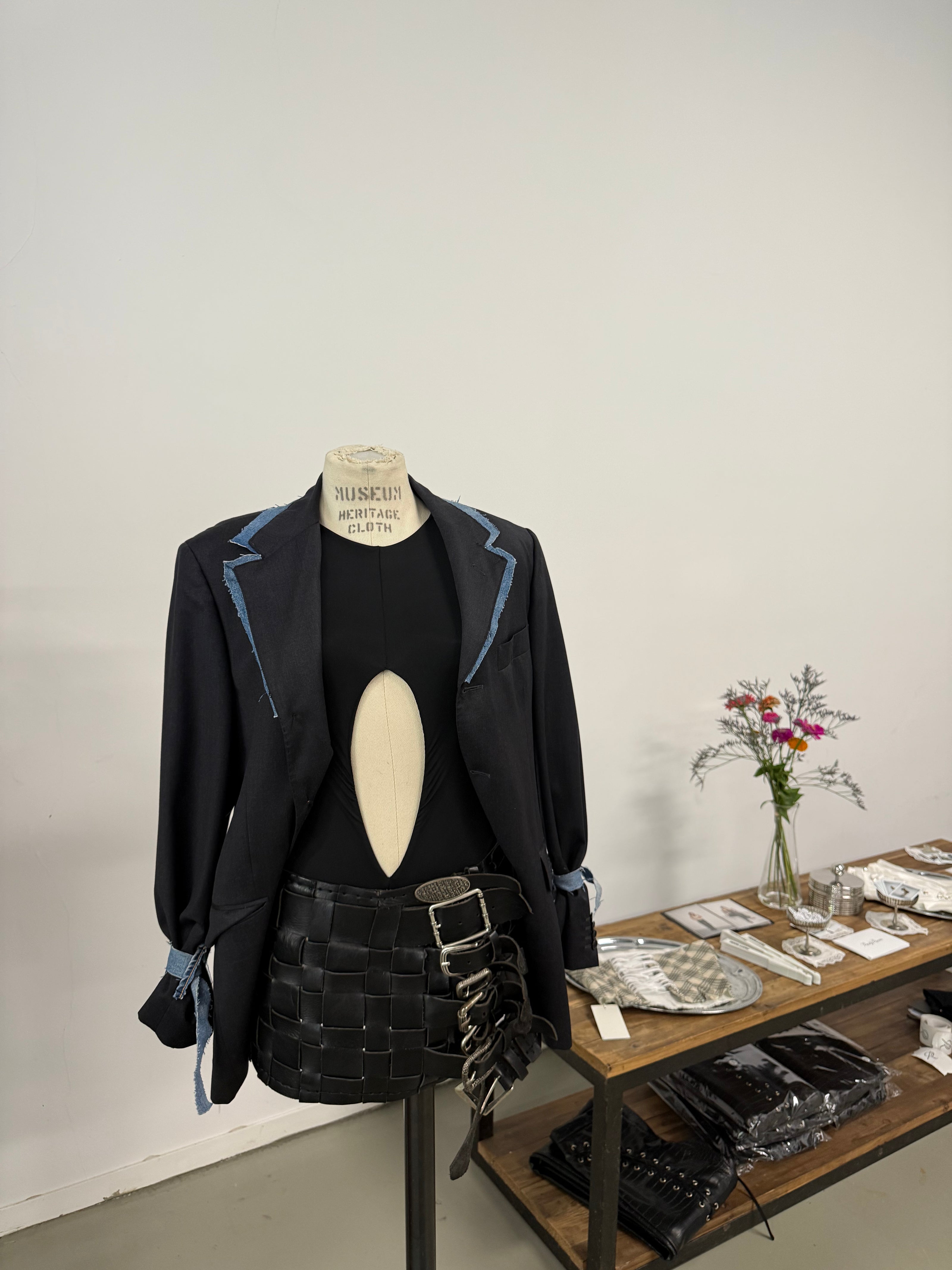 MONICA- Blazer fresco di lana grigio