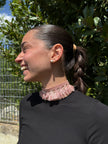 PASSAMANERIA CON FRANGE ROSA