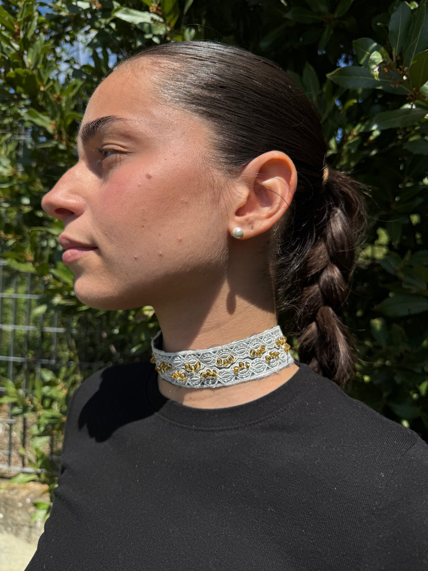 CHOKER DOPPIO PIZZO
