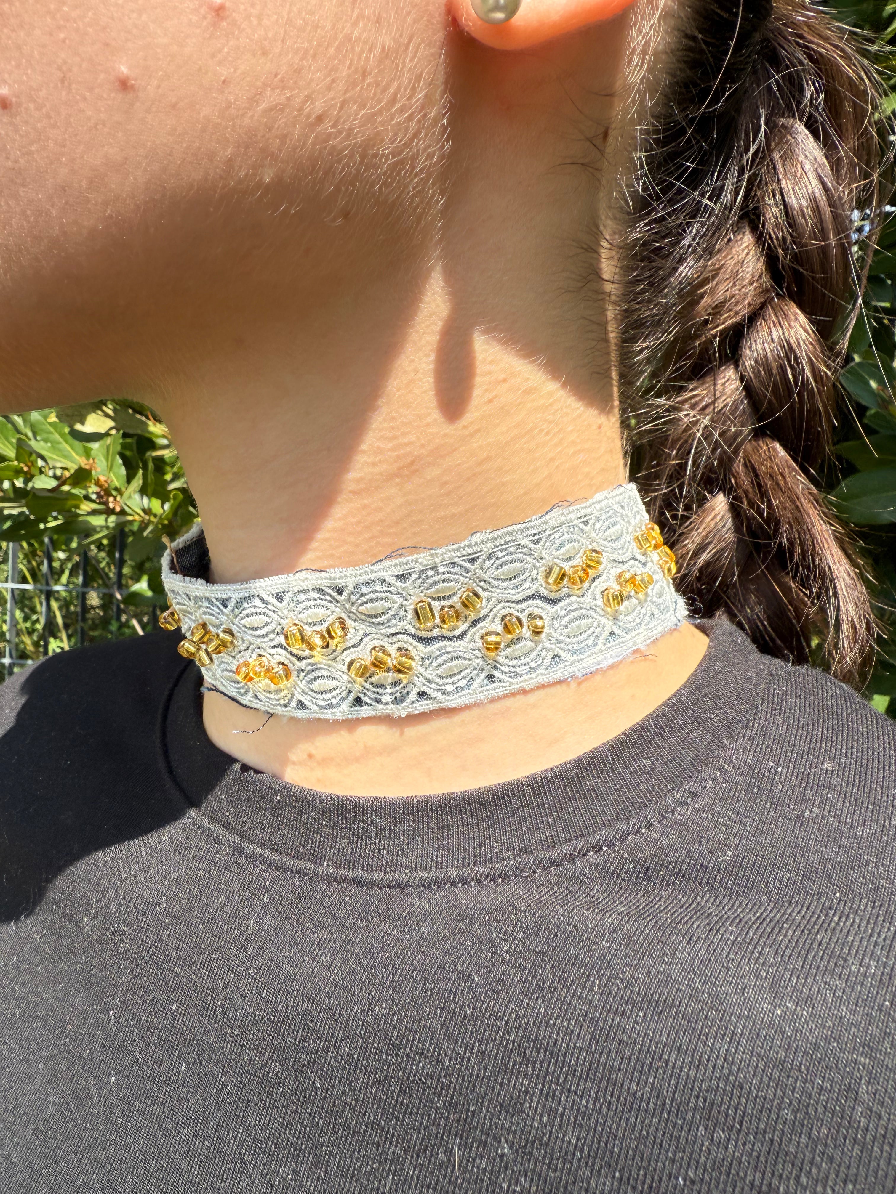 CHOKER DOPPIO PIZZO