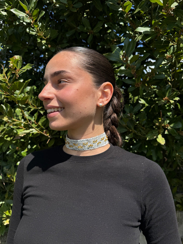 CHOKER DOPPIO PIZZO