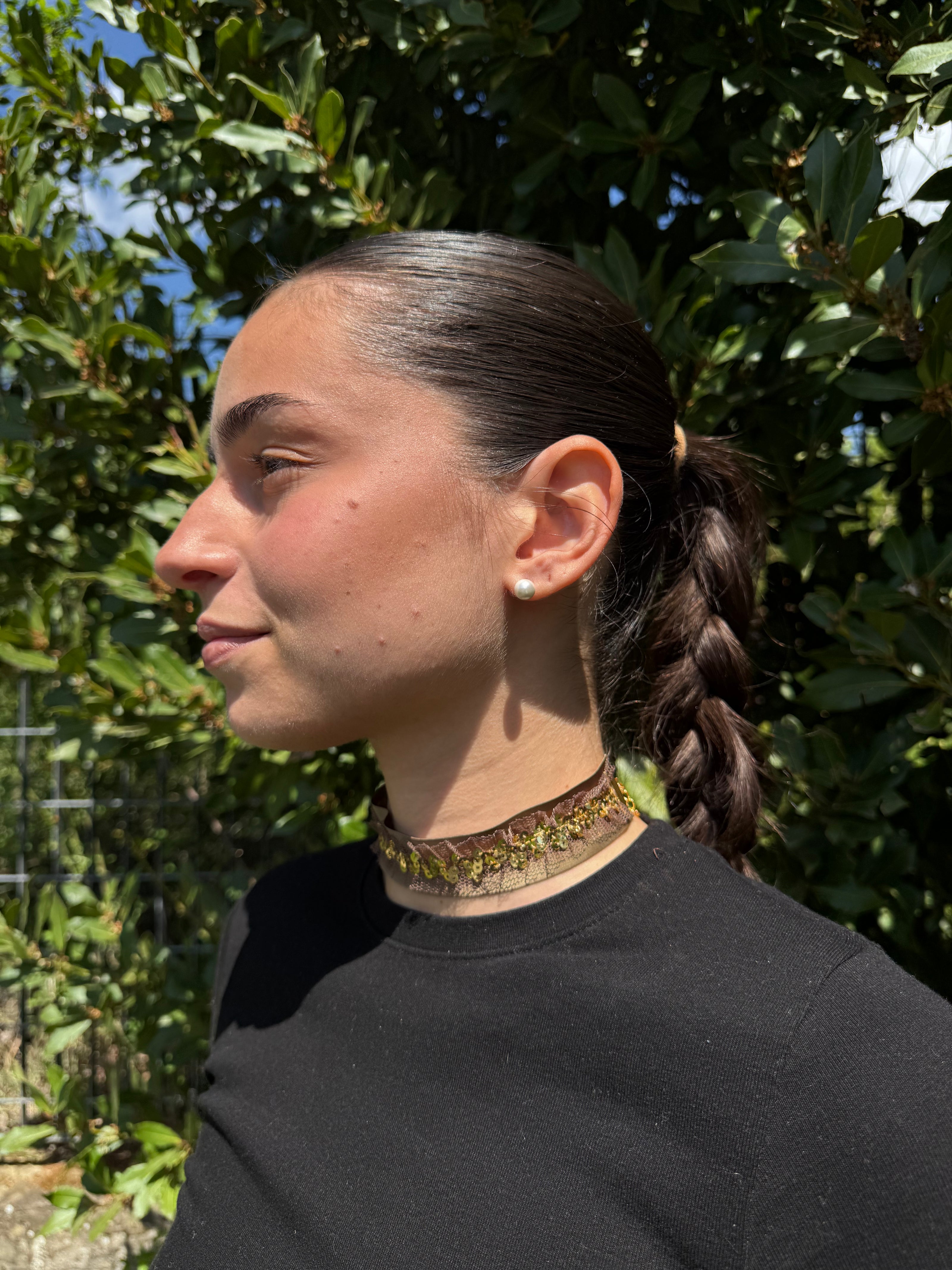 CHOKER TULLE E PAILLETES