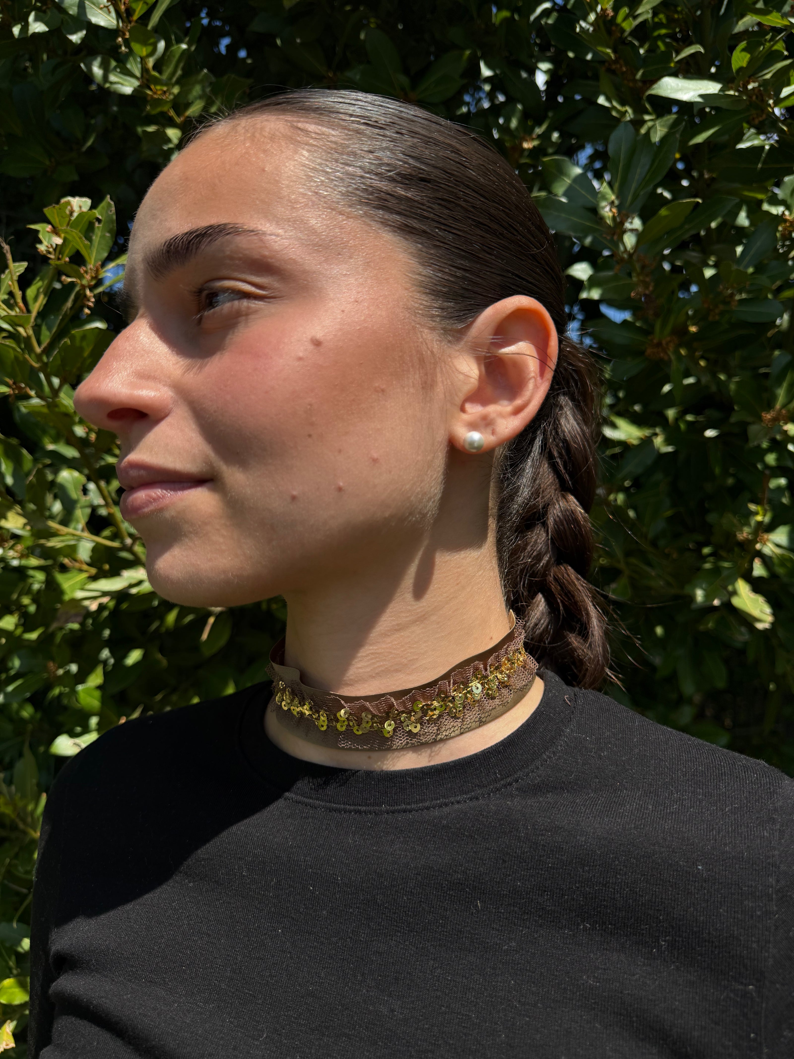 CHOKER TULLE E PAILLETES