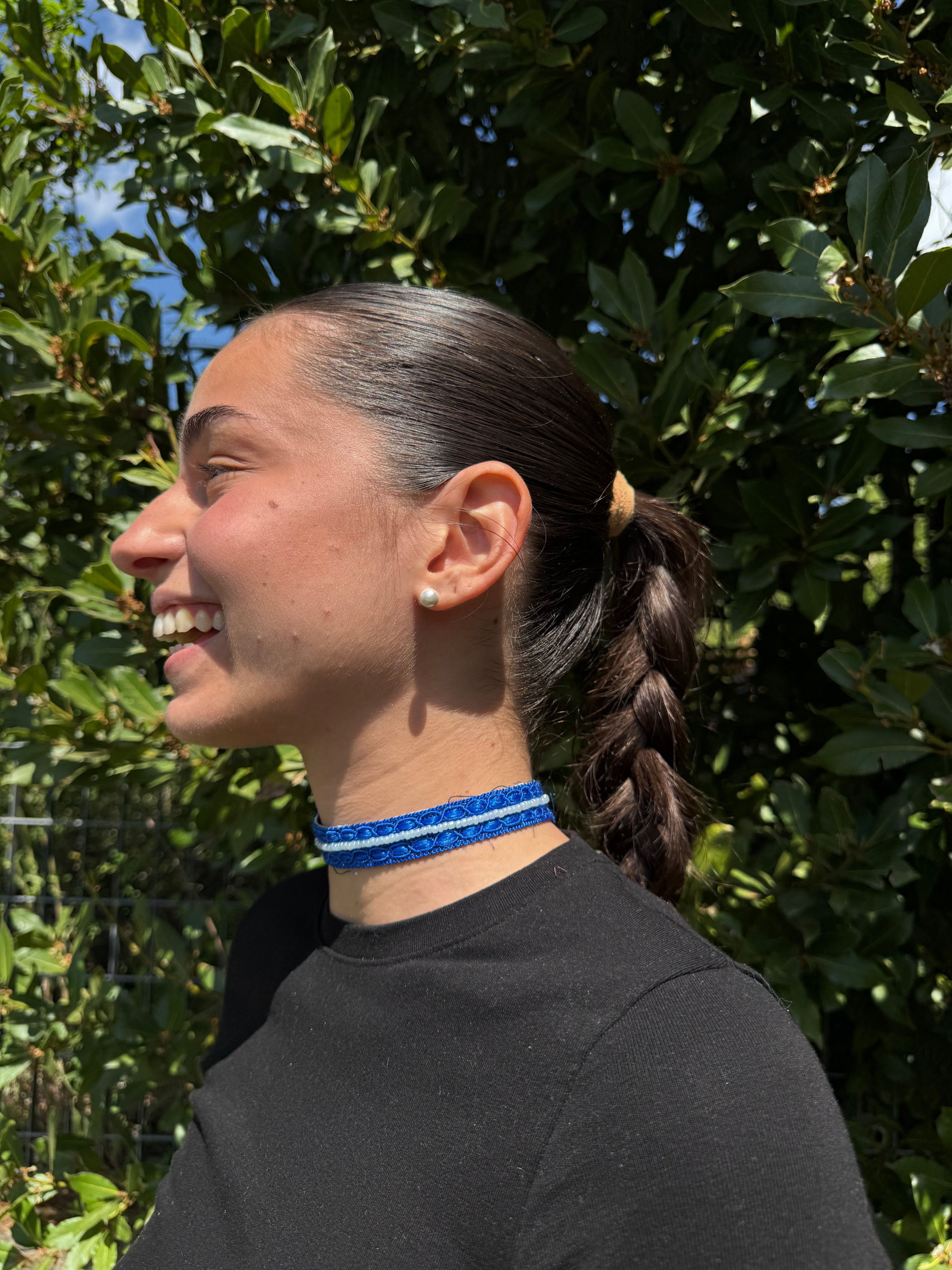 CHOKER INTRECCIO COLORATO DOPPIO