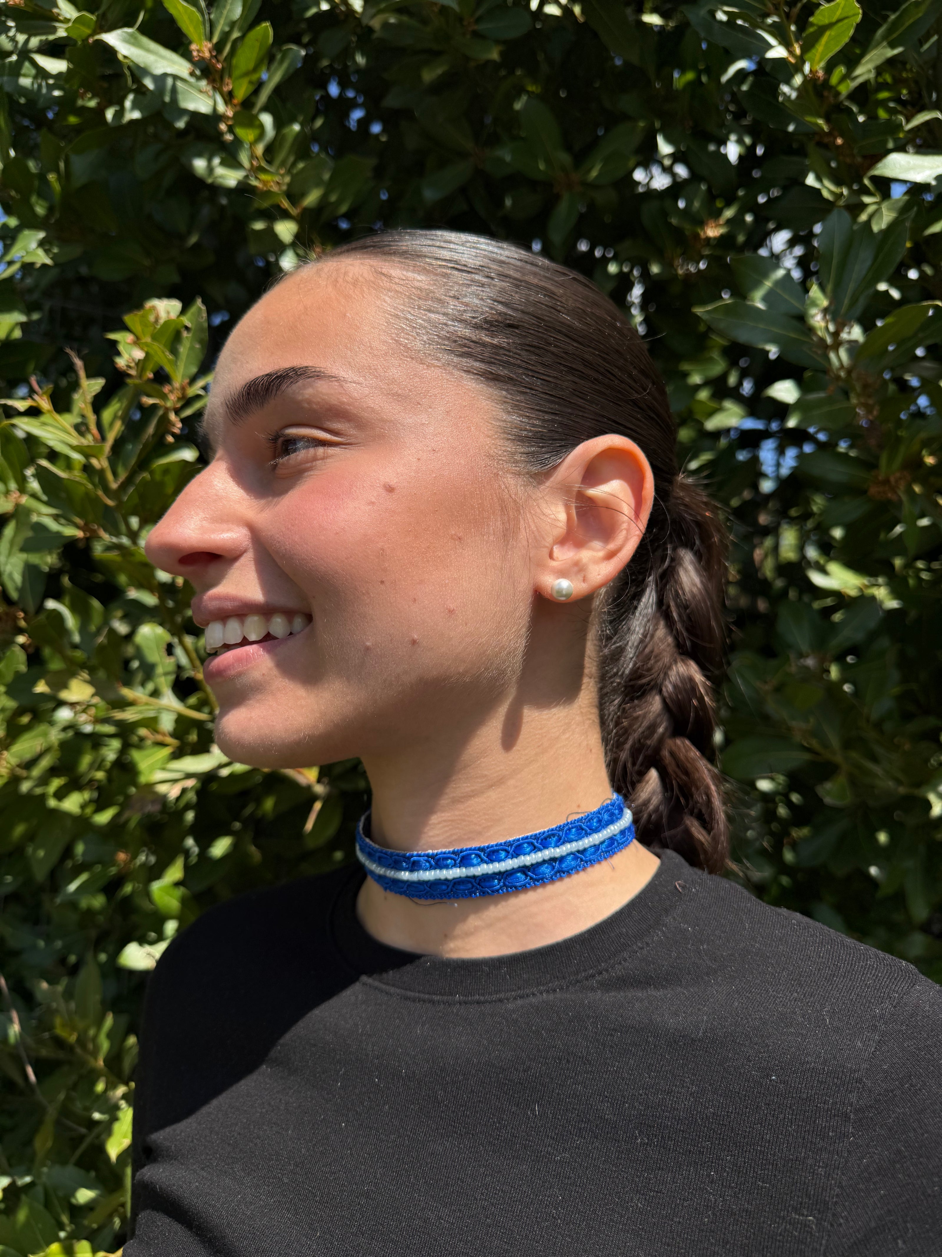 CHOKER INTRECCIO COLORATO DOPPIO