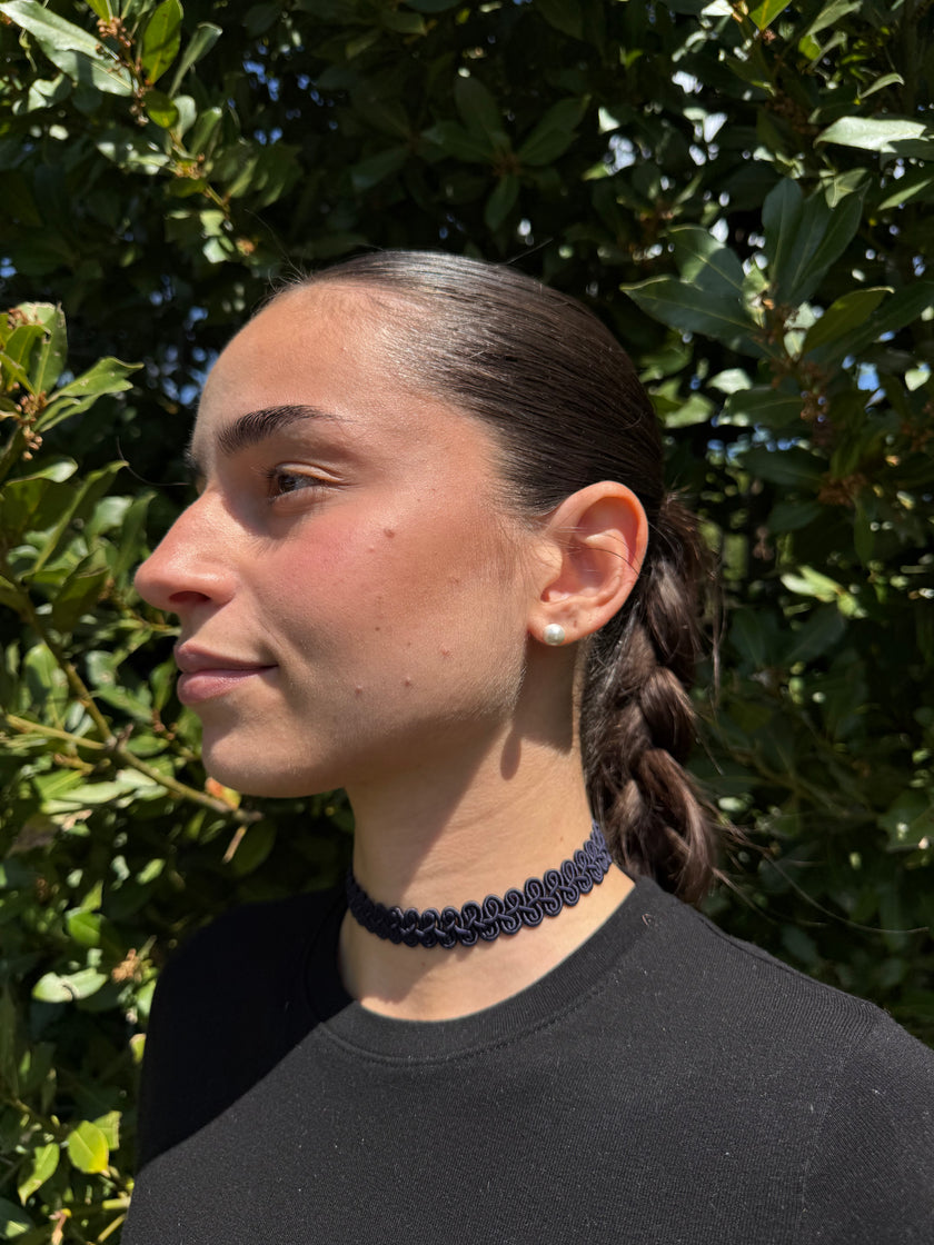 CHOKER ONDULATO BLU