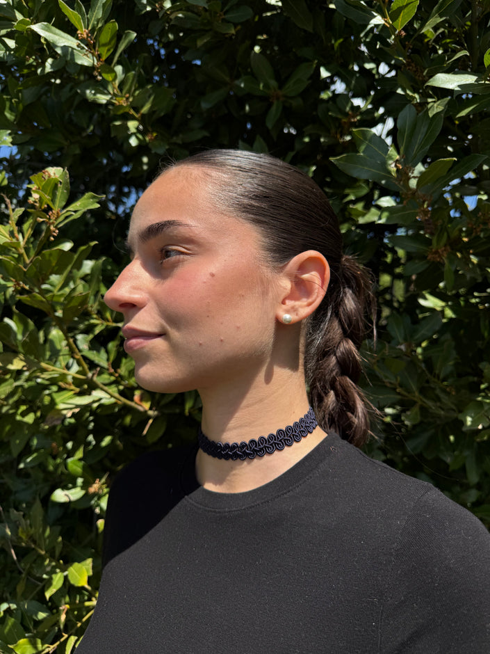 CHOKER ONDULATO BLU