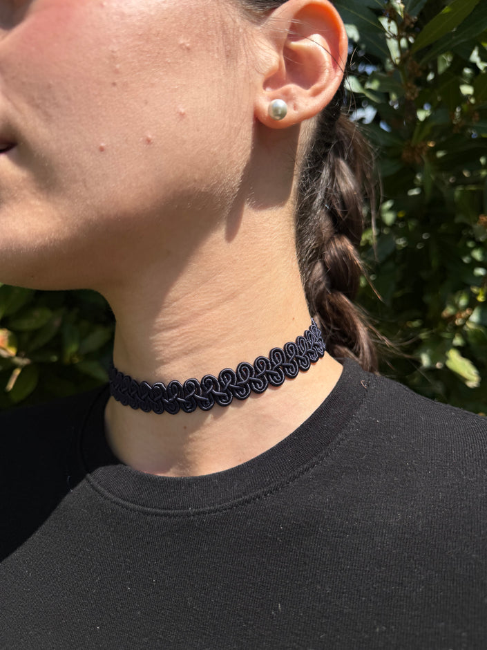 CHOKER ONDULATO BLU
