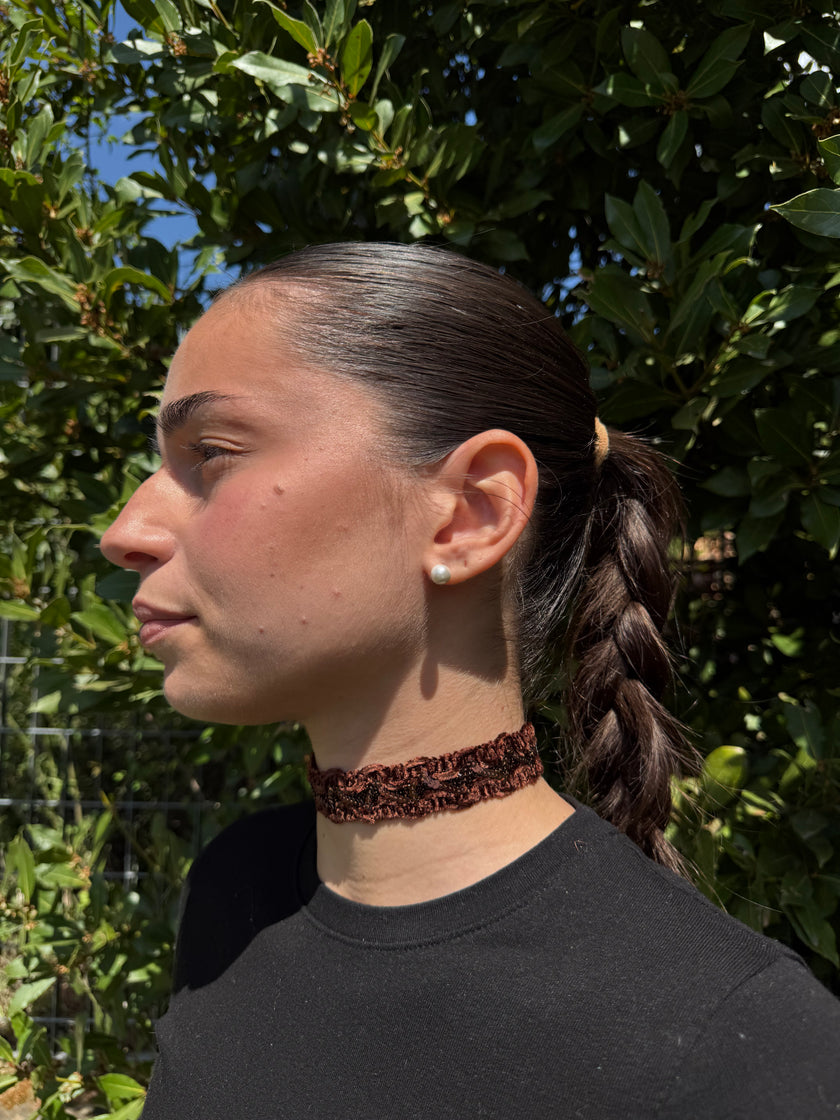 CHOKER MARRONE