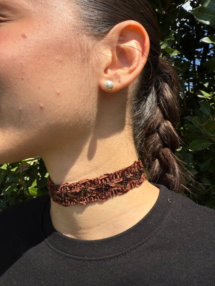 CHOKER MARRONE