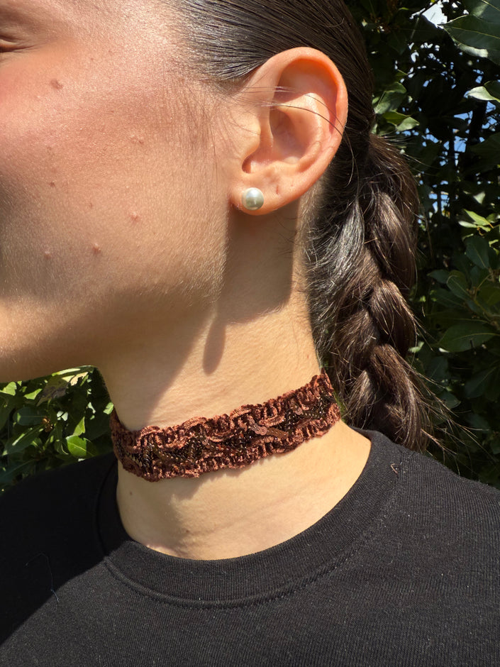 CHOKER MARRONE