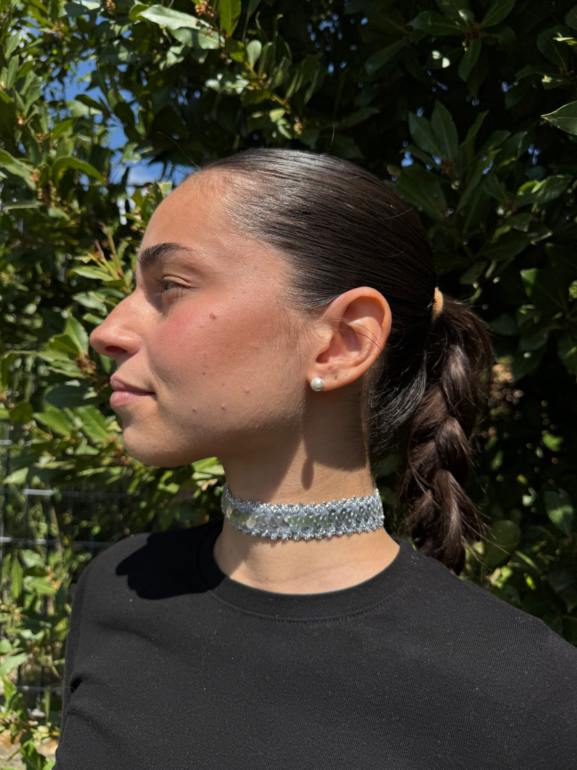 CHOKER ELASTICO PAILLETTES