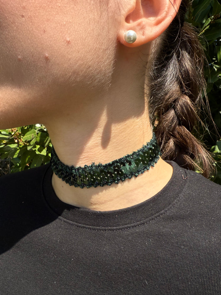 CHOKER ELASTICO PAILLETTES