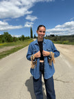 Camicia frange- camicia in denim con frange