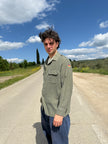 CAMICIA MILITARE LUNA– camicia con disegno di volti