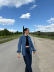 Country shirt - camicia di jeans con bandana e frange