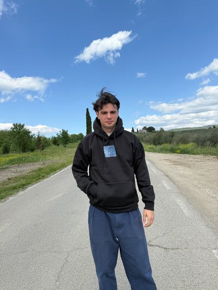 Sandra's Hoodie – felpa con patch in jeans