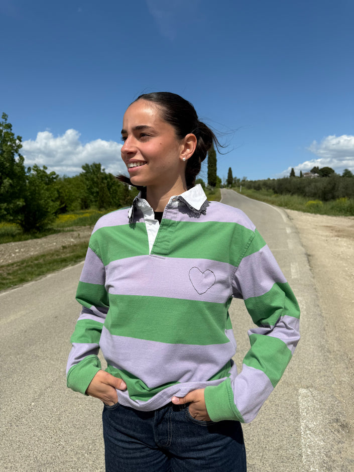 Polo Iconoclast Verde e Lilla