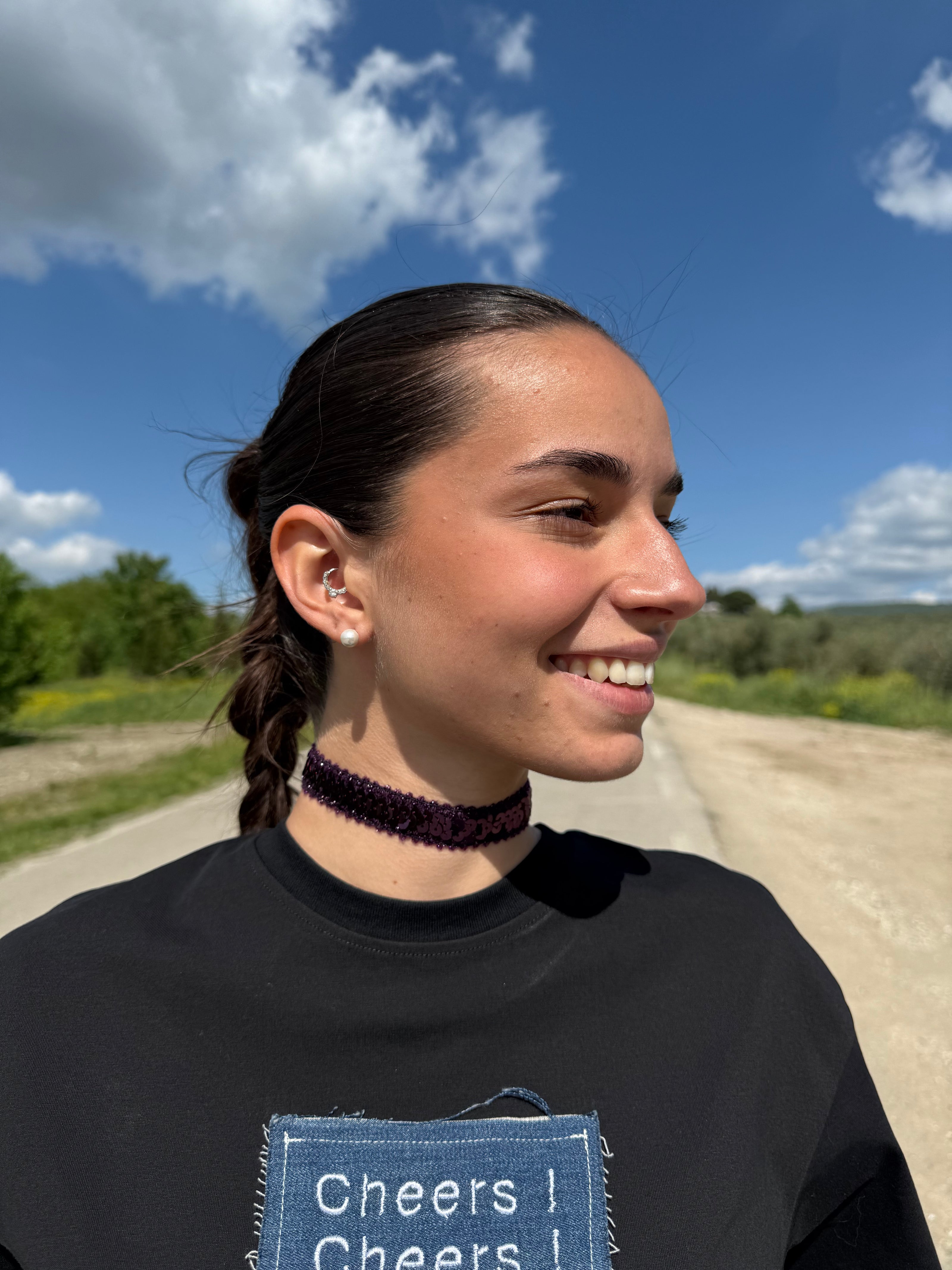 CHOKER ELASTICO PAILLETTES