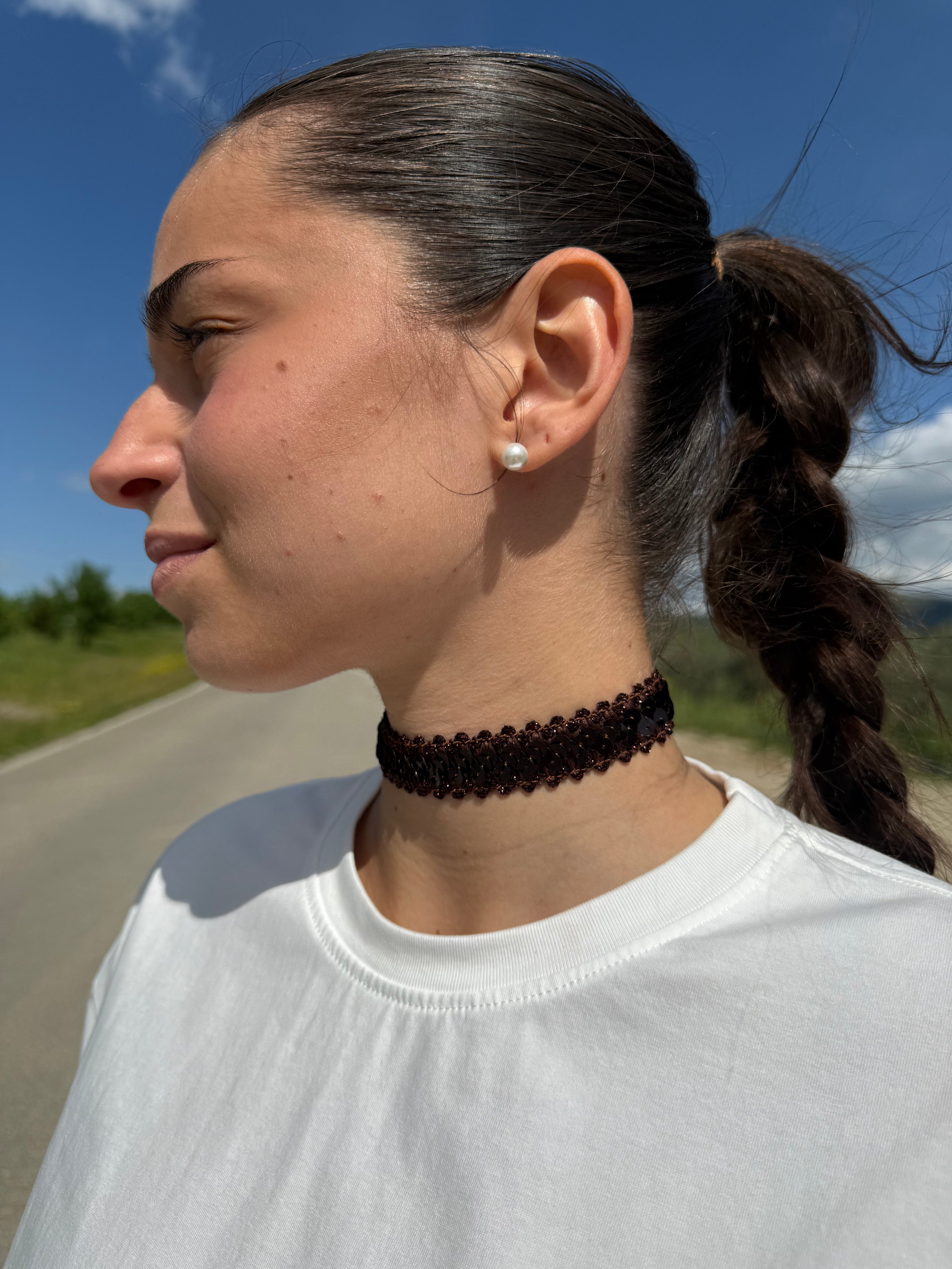 CHOKER ELASTICO PAILLETTES