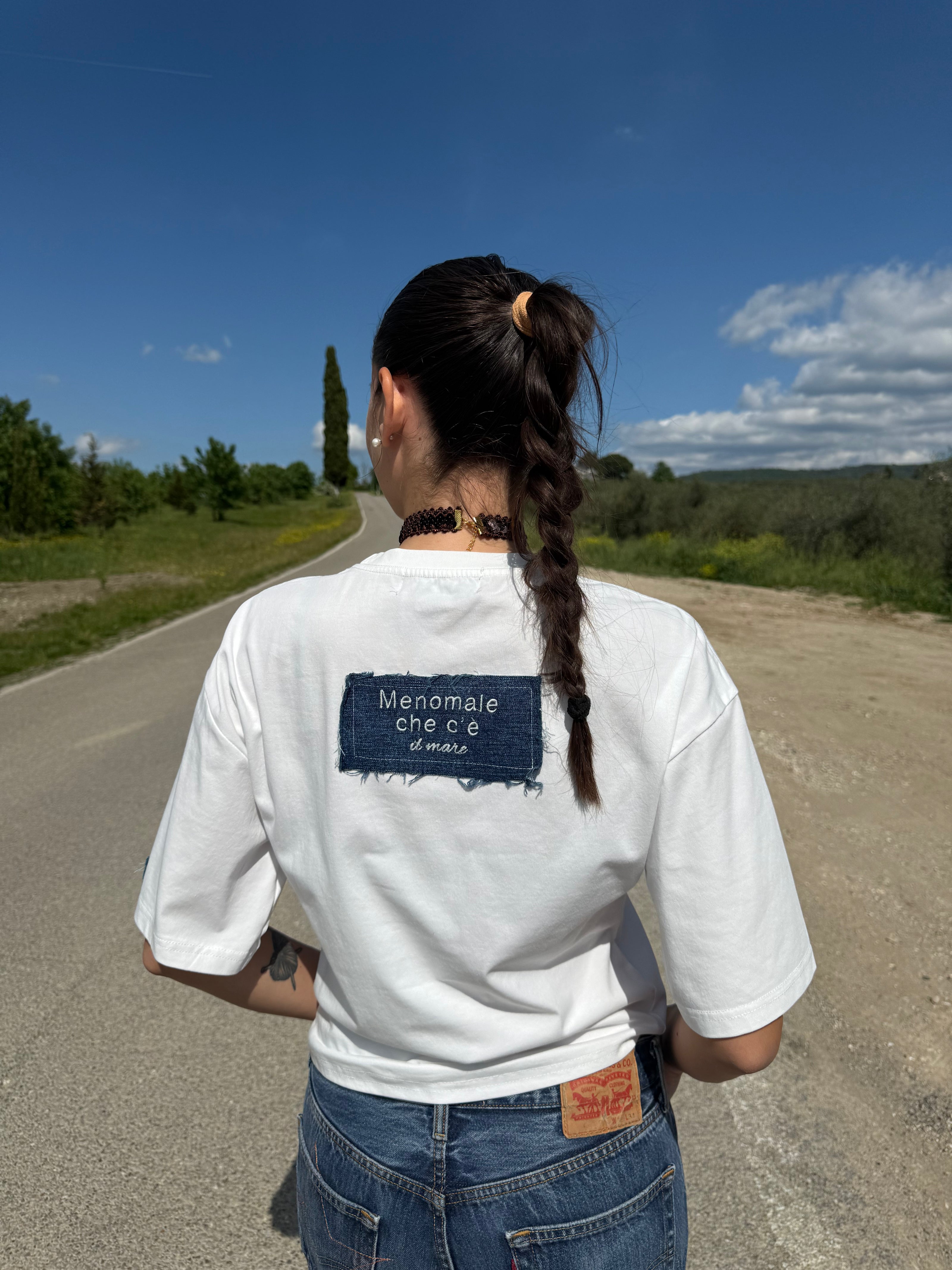 Sandra's T-shirt – t-shirt crop ricamo Olly