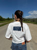 Sandra's T-shirt – t-shirt crop ricamo Olly