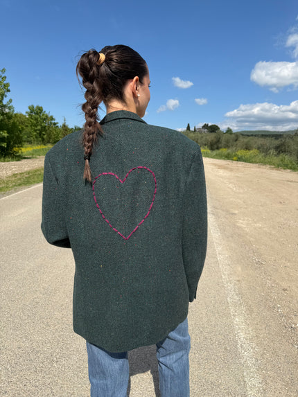 Blazer cuore – giacca sartoriale vintage con cuore