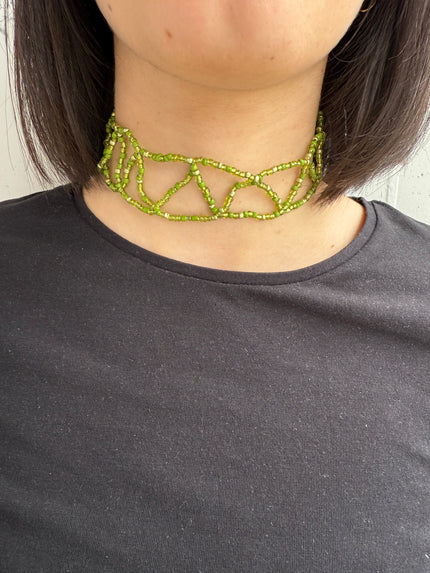 SUMMER CHOKER -  INTRECCIO PERLINE