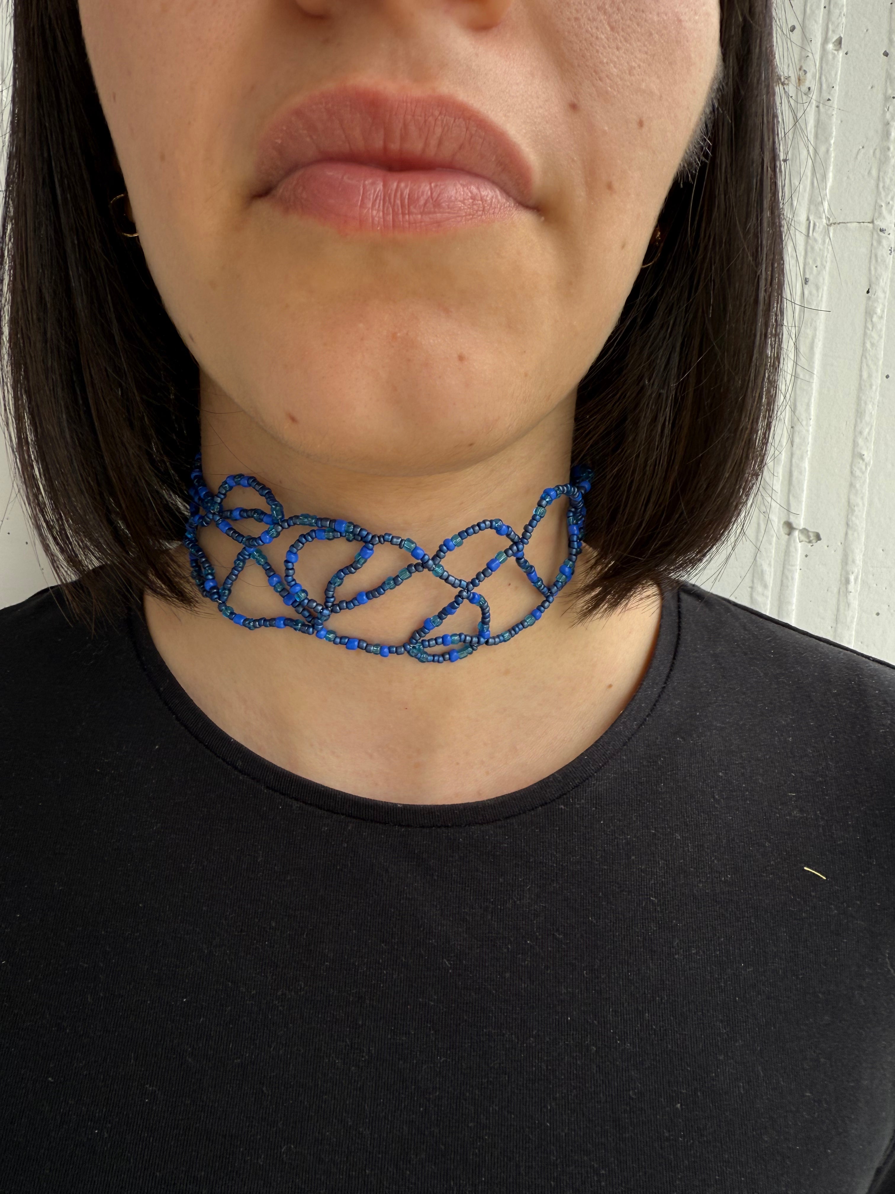 SUMMER CHOKER -  INTRECCIO PERLINE