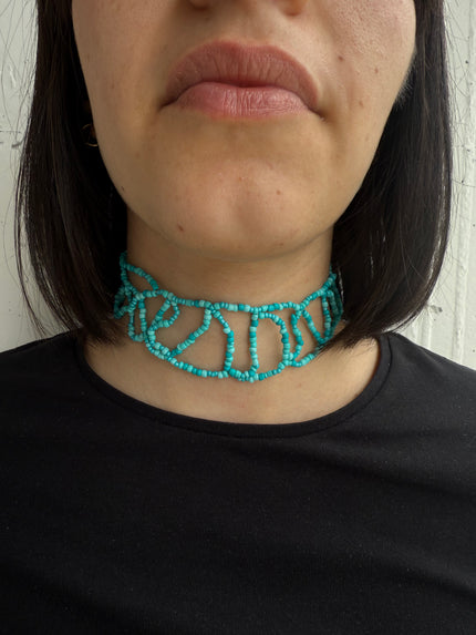 SUMMER CHOKER -  INTRECCIO PERLINE
