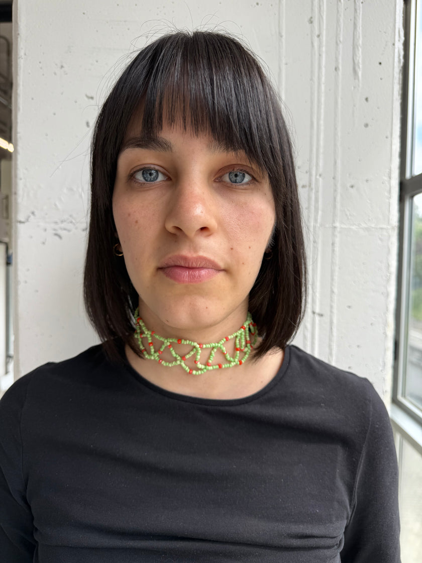 SUMMER CHOKER -  INTRECCIO PERLINE