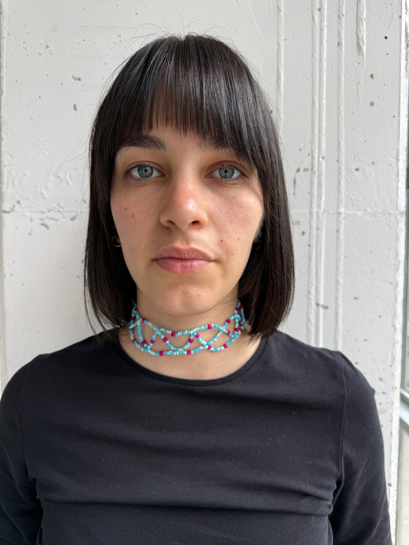 SUMMER CHOKER -  INTRECCIO PERLINE