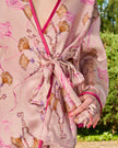 L’ORA LENTA – Kimono in Seta Fantasia rosa