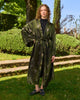 L’ORA LENTA – Kimono Maxi in Seta Fantasia verde