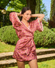 L’ORA LENTA – Kimono in Seta Fantasia rosso