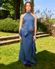 ALLURE – Top in Lino Celeste Polvere