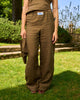 APRÈS-MIDI – Pantalone in Lino Verde Fango