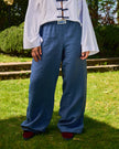 APRÈS-MIDI – Pantalone in Lino Celeste Polvere
