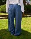 APRÈS-MIDI – Pantalone in Lino Celeste Polvere