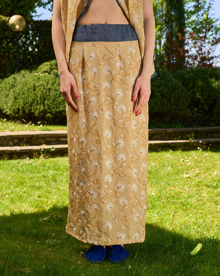 JARDIN – Gonna midi in chiffon