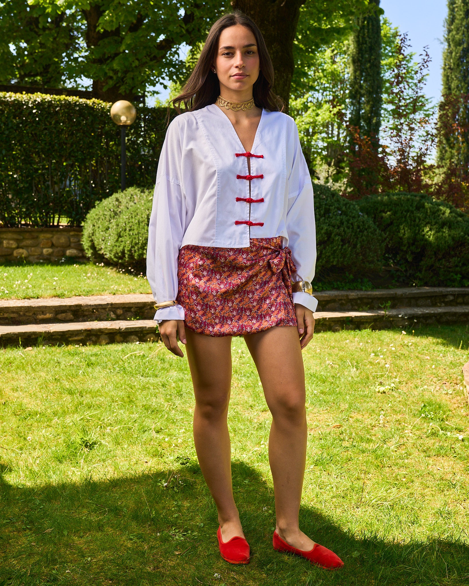 NINFEA – Camicia con alamari
